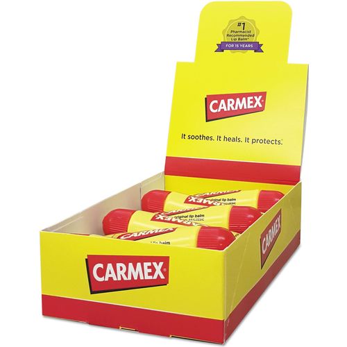 Carmex® Moisturizing Lip Balm, Original Flavor, 0.35oz, 12/Box