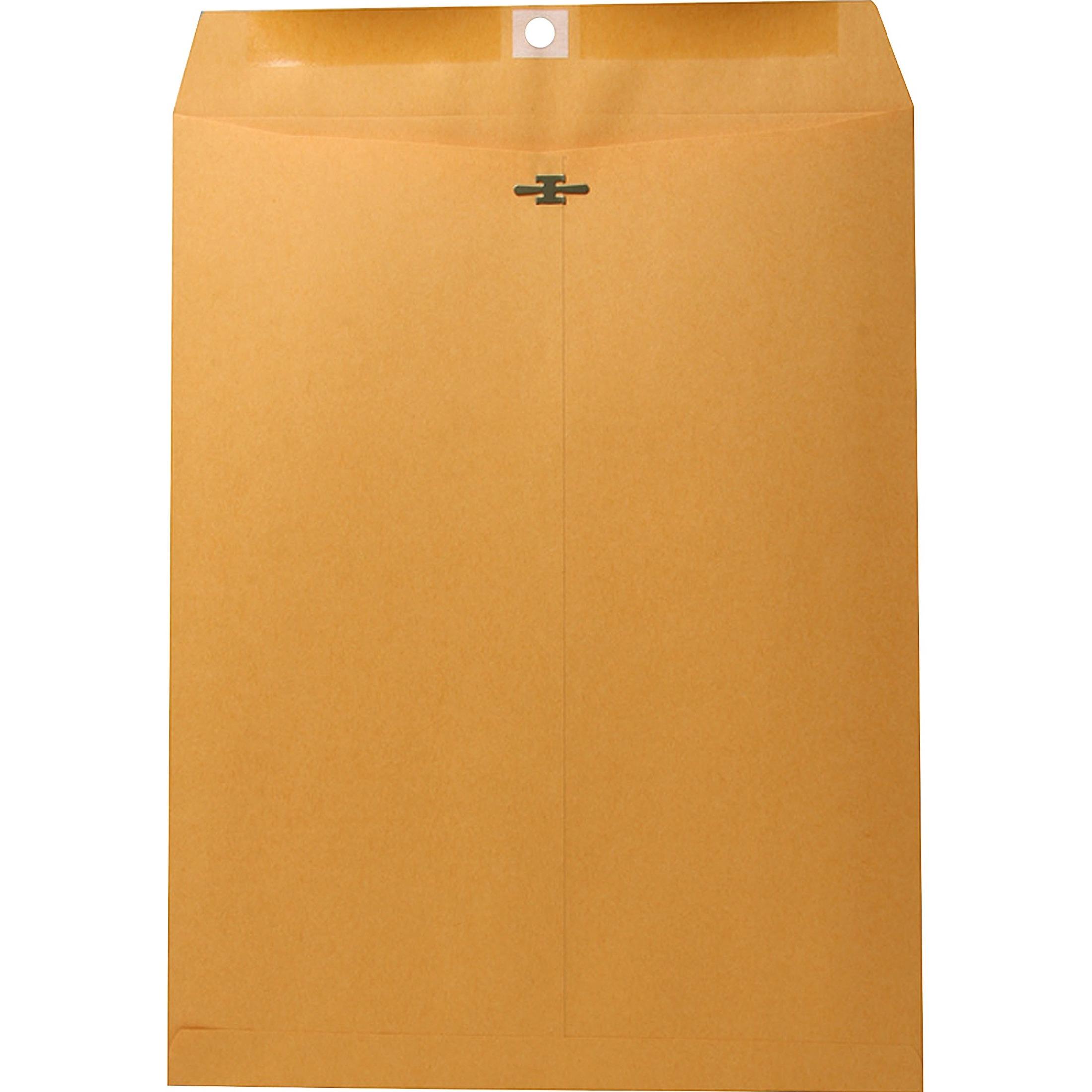 Clasp Envelope, 28Lb, 10"x13", 100/BX, Natural Kraft