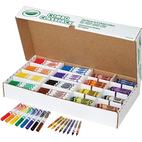 Classic Color Crayons in Flip-Top Pack with Sharpener, 64 Colors