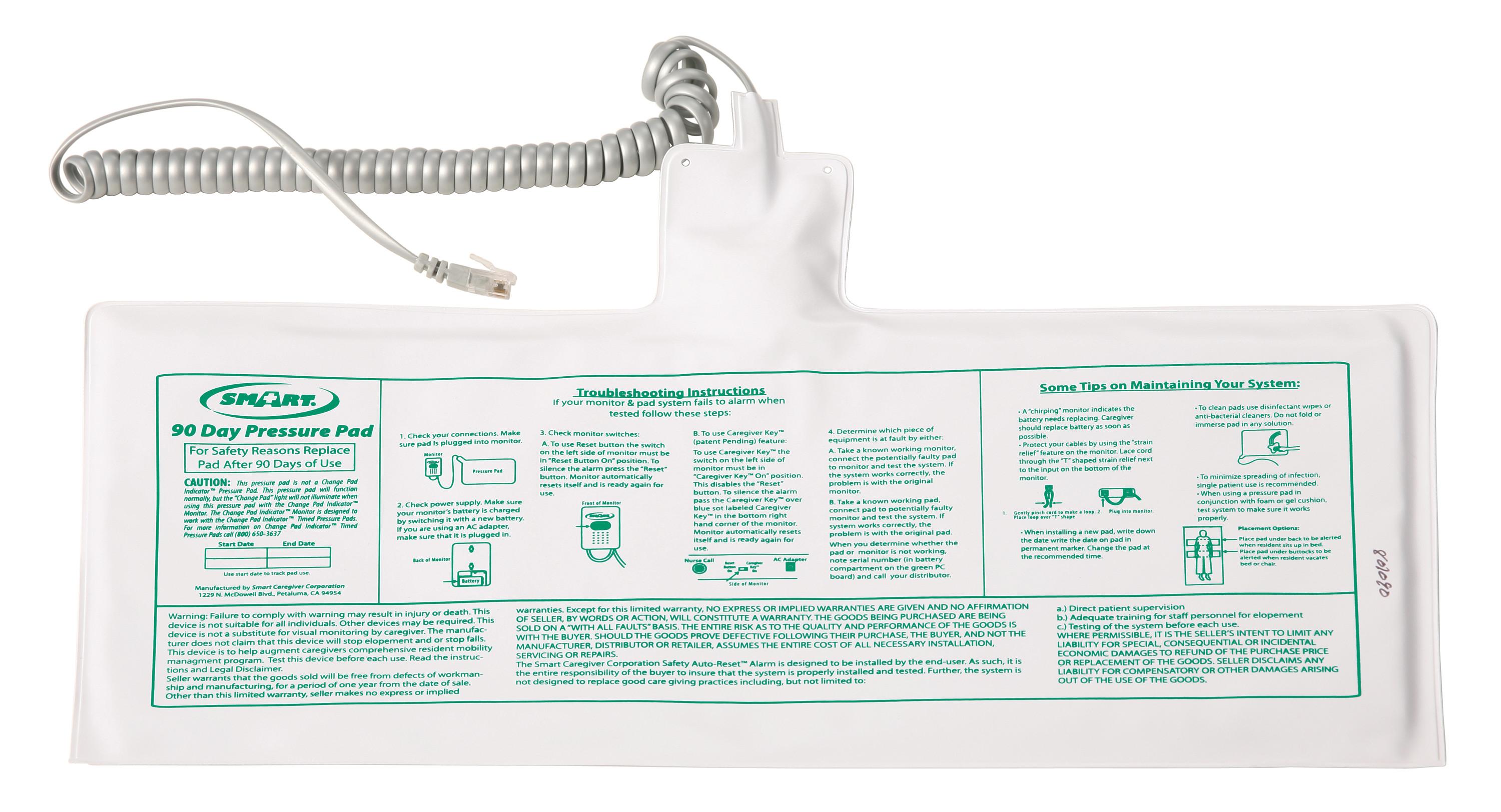 Smart Alert and 45-Day Standard Cord Pad, 10