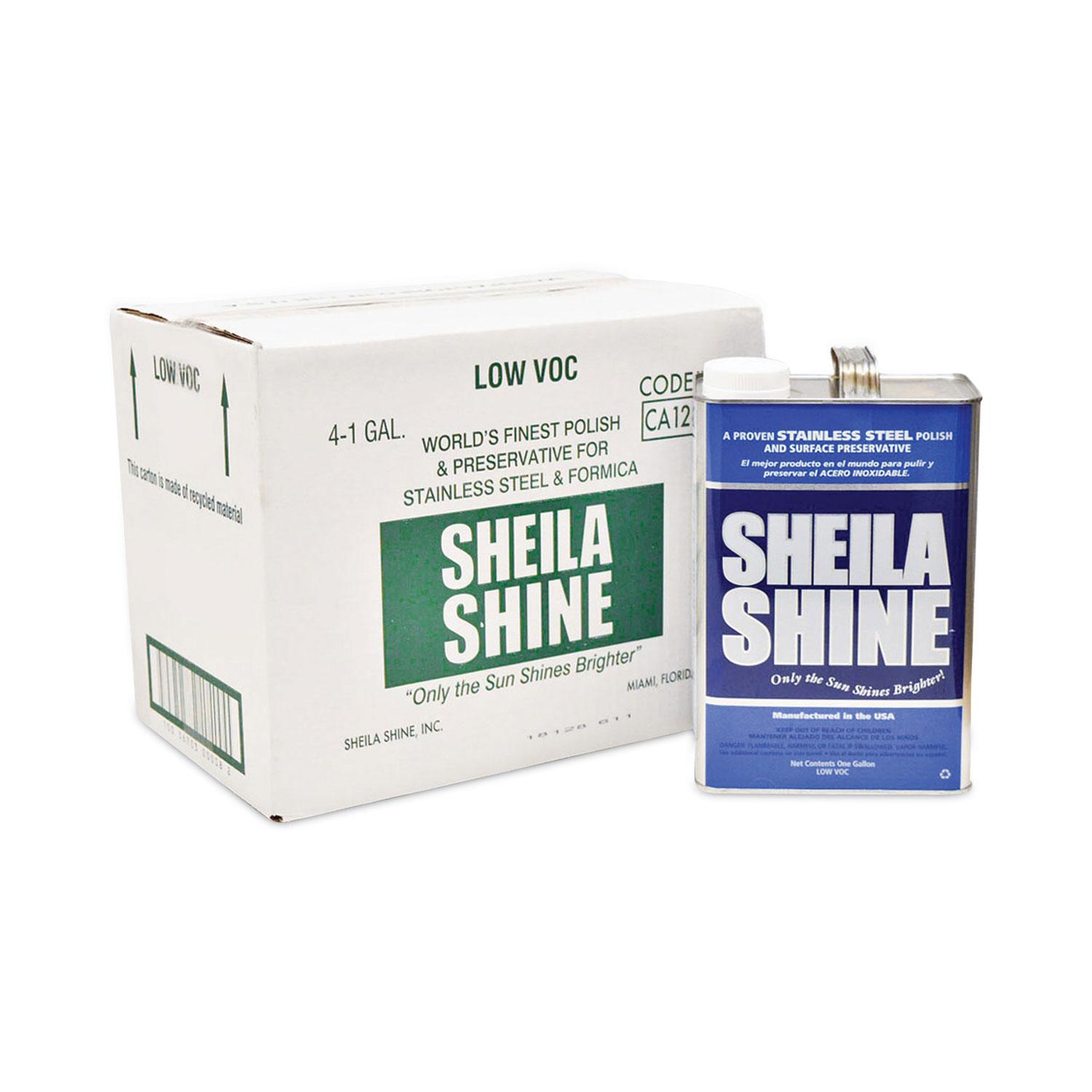 Sheila Shine Stainless Steel Cleaner & Polish, 1 gal Can, 4/Carton