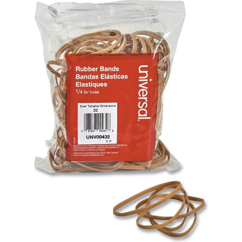 Universal® Rubber Bands, Size 32, 3 x 1/8, 205 Bands/1/4lb Pack