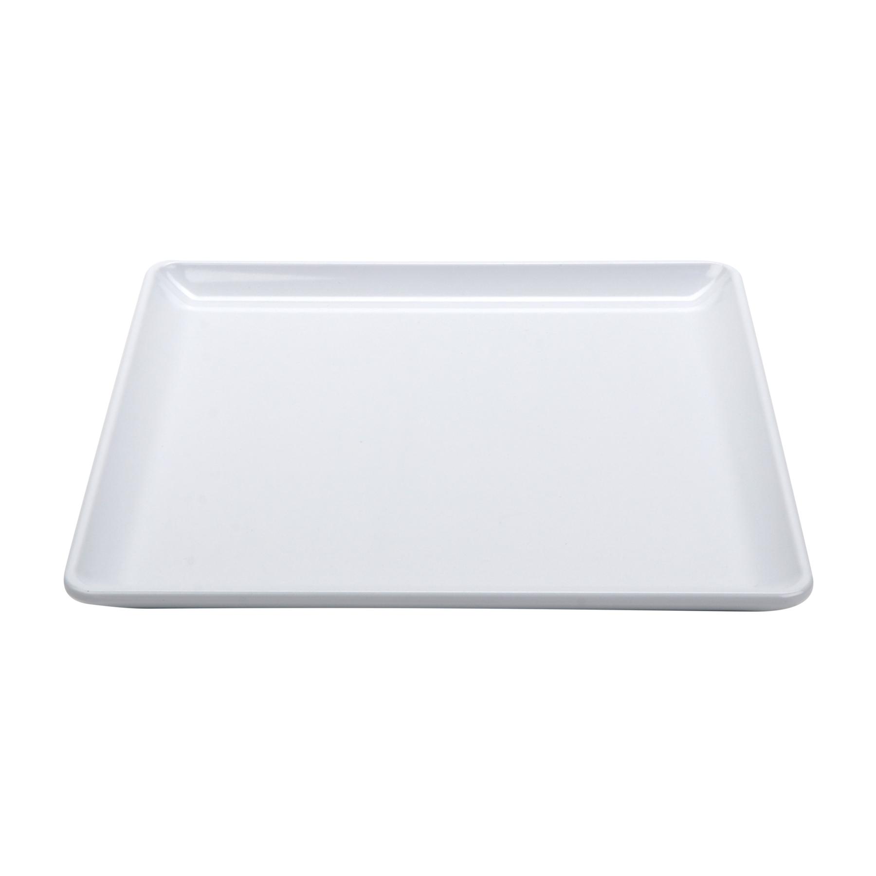 8" Melamine, White, Square Coupe Side Dish/Bread Plate, White
