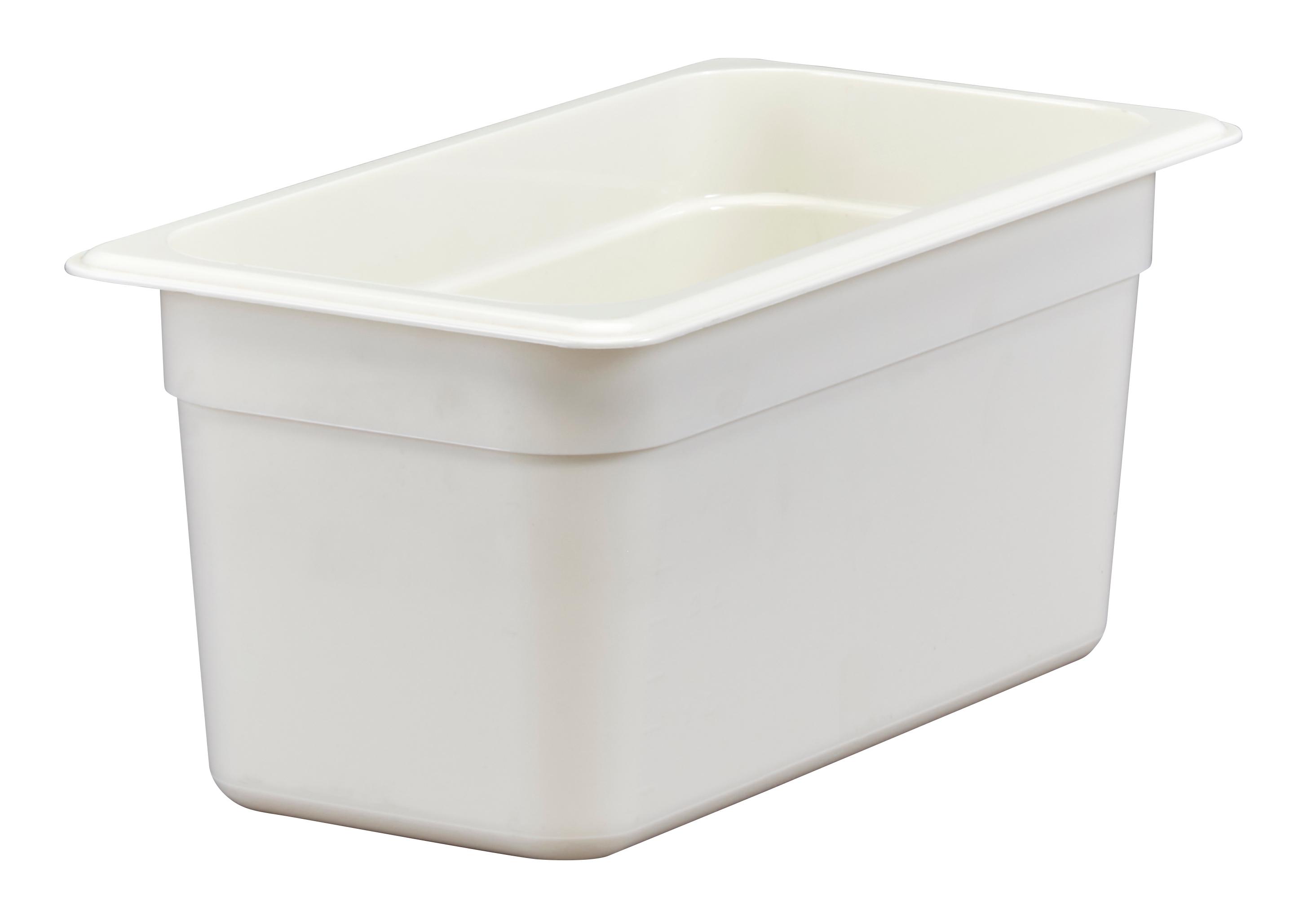 Camwear One Third Size Food Pan, 12-3/4"L x 6-15/16"W x 2-1/2"D - Color: White