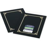 Geographics® Certificate/Document Cover, 12 1/2 x 9 3/4, Black, 6/Pack