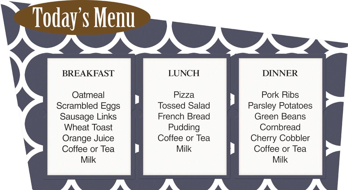 Menu Board with Circle Pattern, White Circle and Text Only, 17 5/8