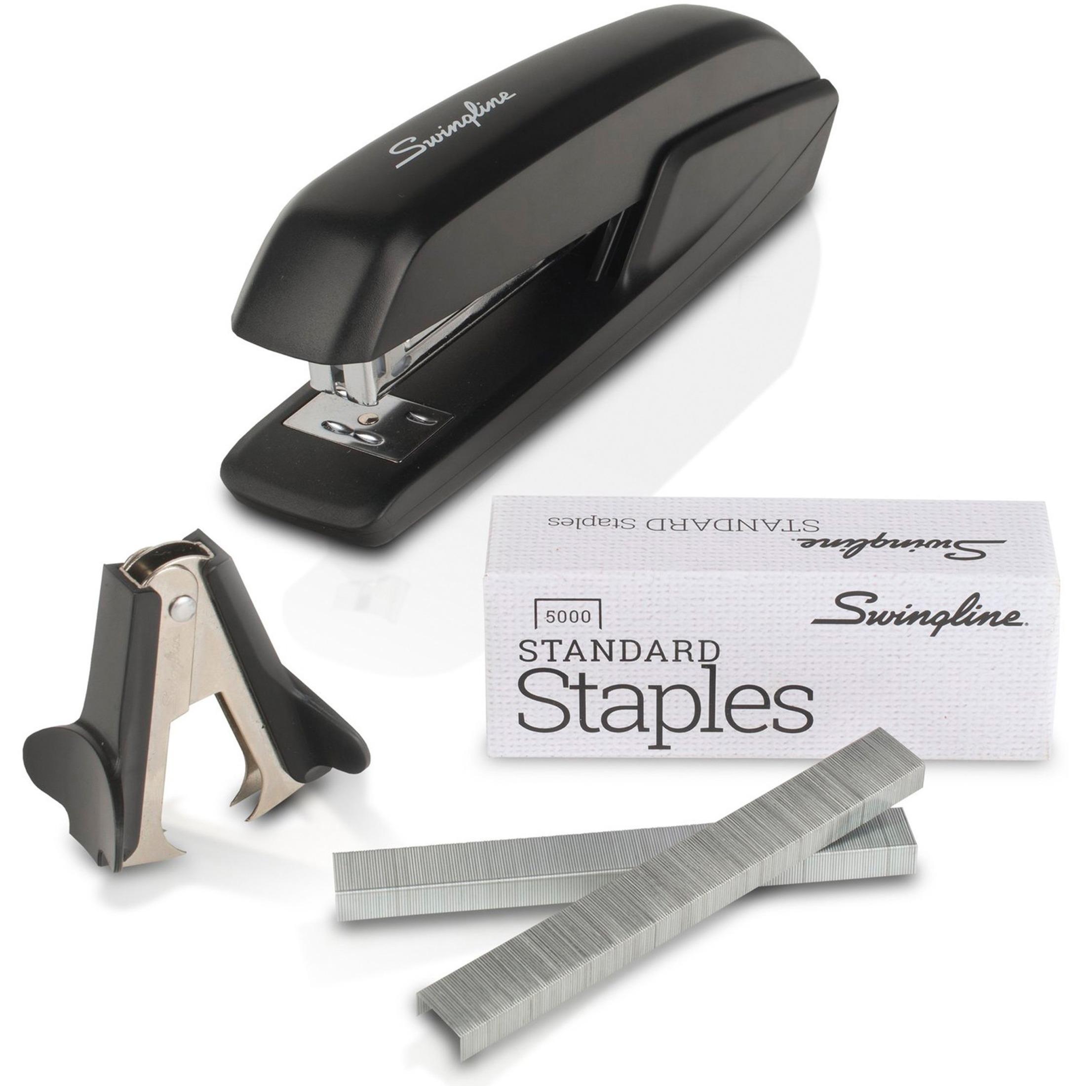 Standard Stapler Pack,15 Sht Cap, 5,000 Staples, Remover, BK