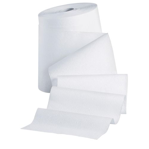 Basics Professional Hard Roll Towels 6 Rolls 950 Feet per Roll White