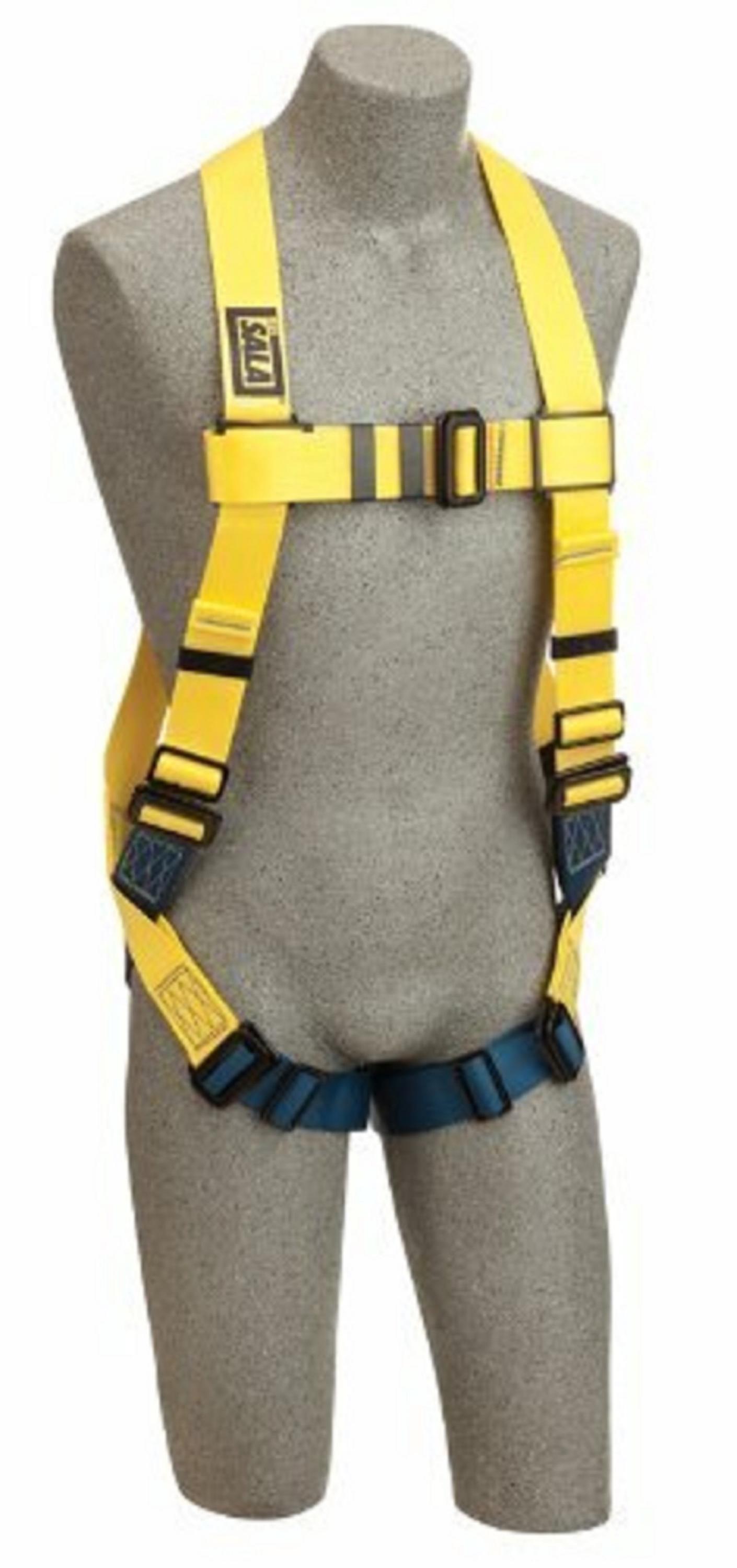Delta Arc Flash Harness, Back D-Ring, PVC Coated Hardware, Nylon Web, Pass-Thru Buckle Legs, Universal Size