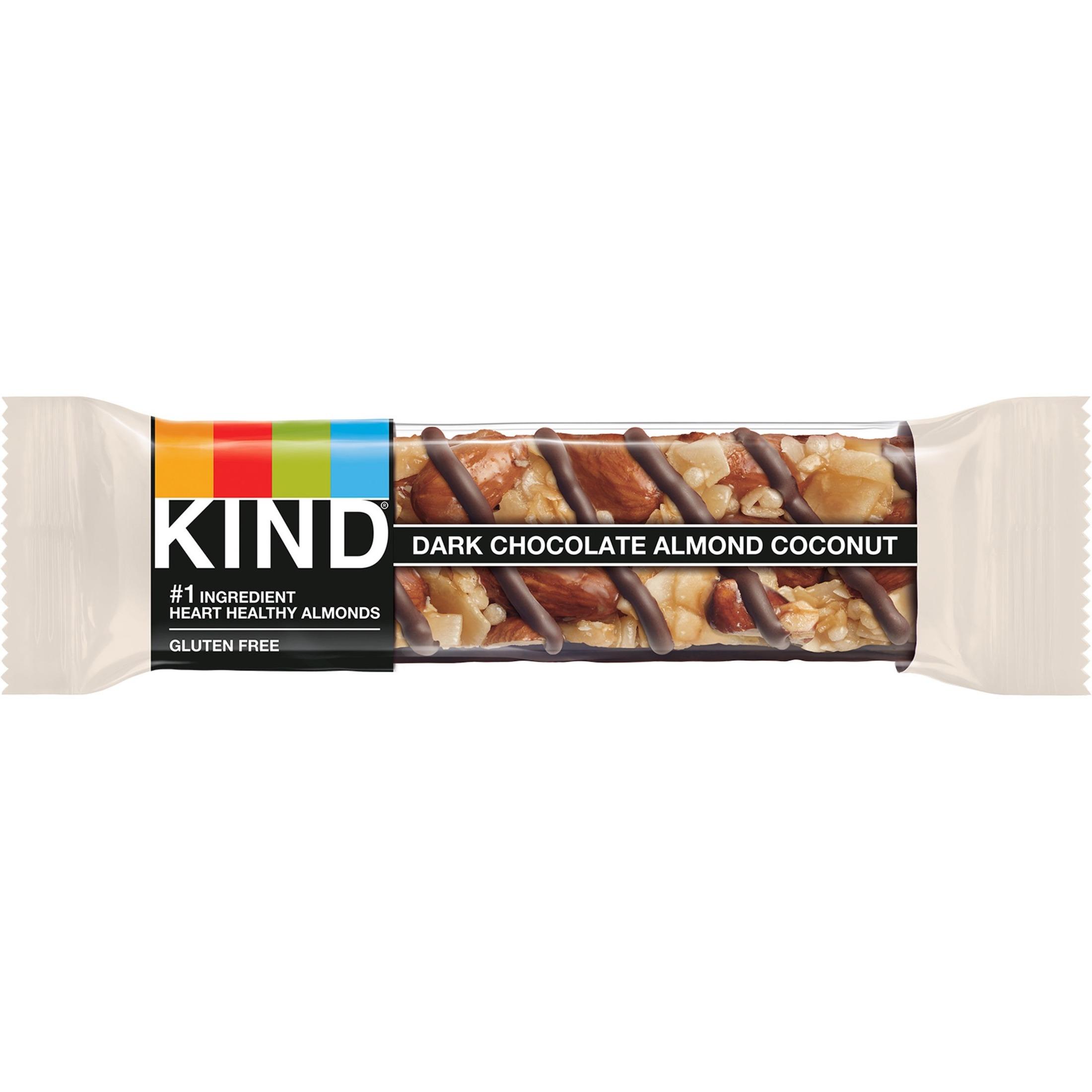 KIND Dark Chocolate Almond Coconut Nut Bars, 1.4oz (Pack of 12)