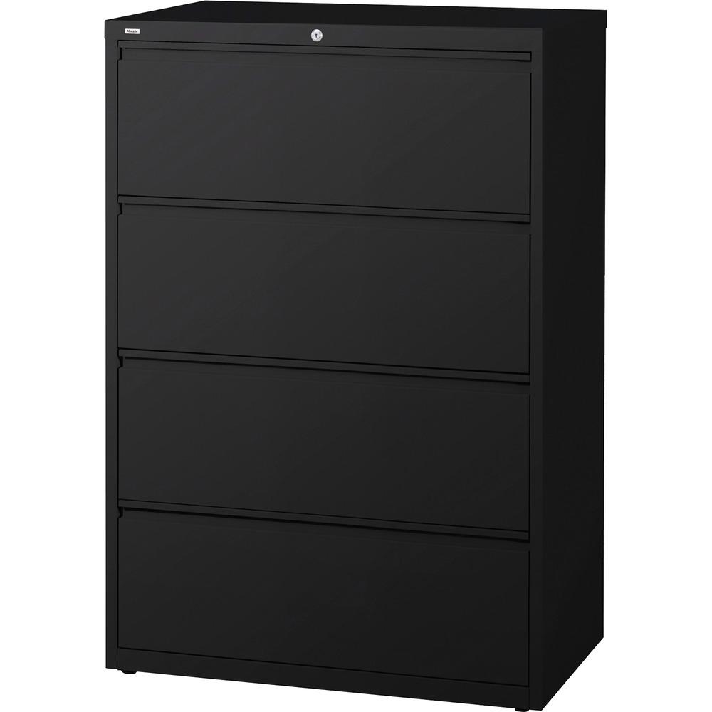Lorell Lateral Files - 4-Drawer, Black