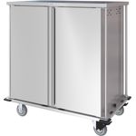 DINEX Quiet Compact Tray Delivery Cart, 28 capacity, Two Door, Two Trays per Slide, - 4.75" tray spacing