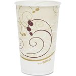 SOLO® Symphony Treated-Paper Cold Cups, 16oz, White/Beige/Red, 50/Bag, 20 Bags/Carton