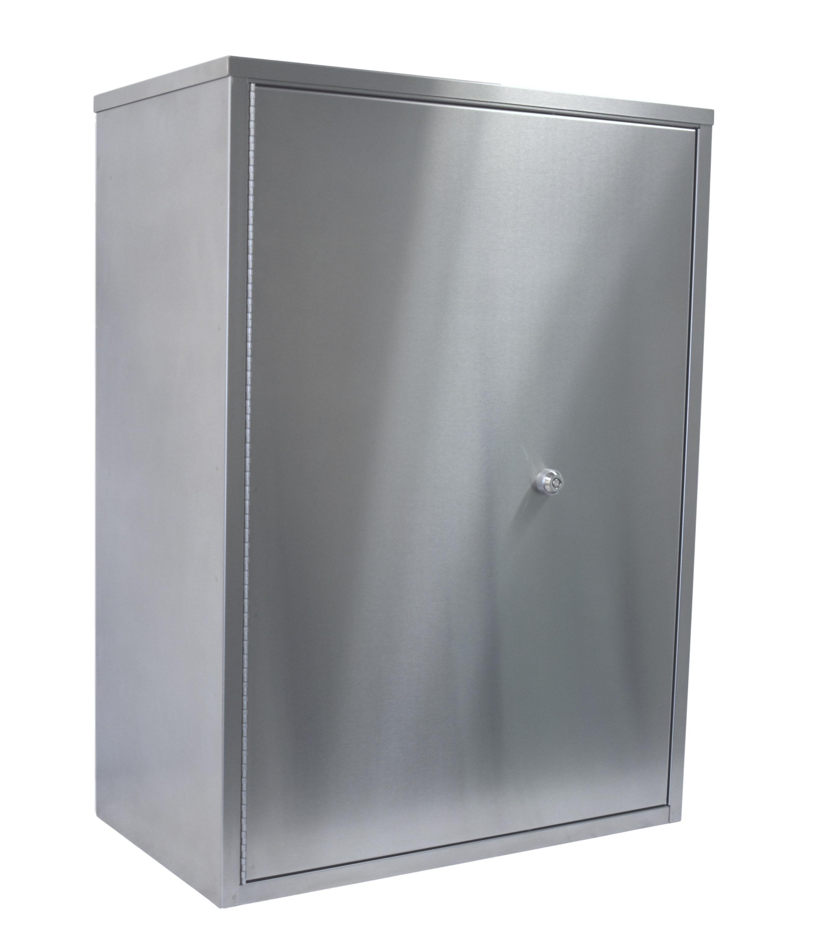 Double Door Maxi Narcotic Cabinet - S/S - 4 Shelves - 12" D
