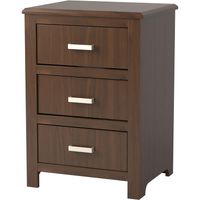 Quick-Ship Evanston 3-Drawer Bedside Cabinet