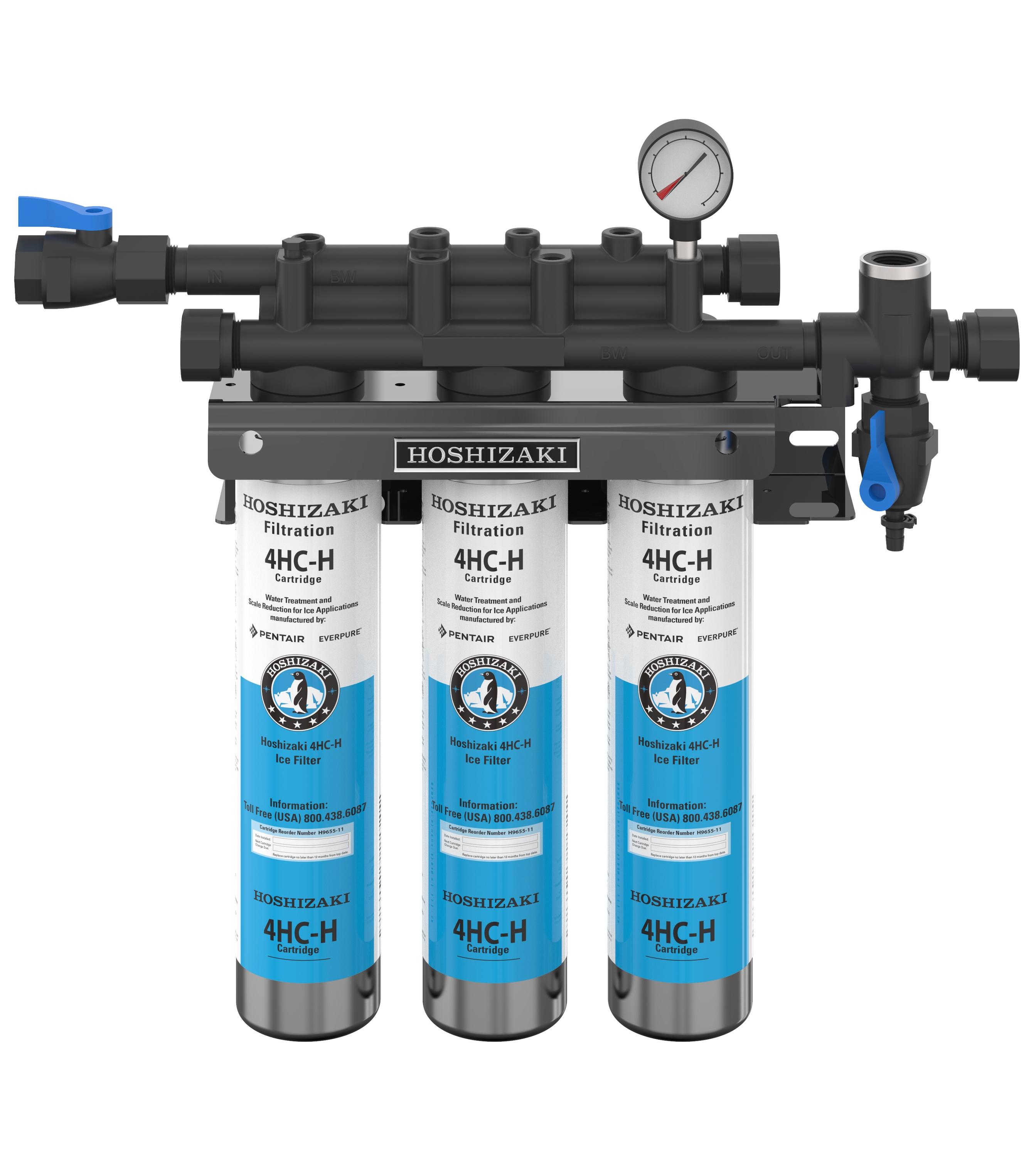 Hoshizaki Water Filtration System, triple configuration, 19.15" H (manifold & cartridge)