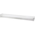Two-Bulb Overbed Light With Night Light, T8 Ballast, 4', White, Pull Chain