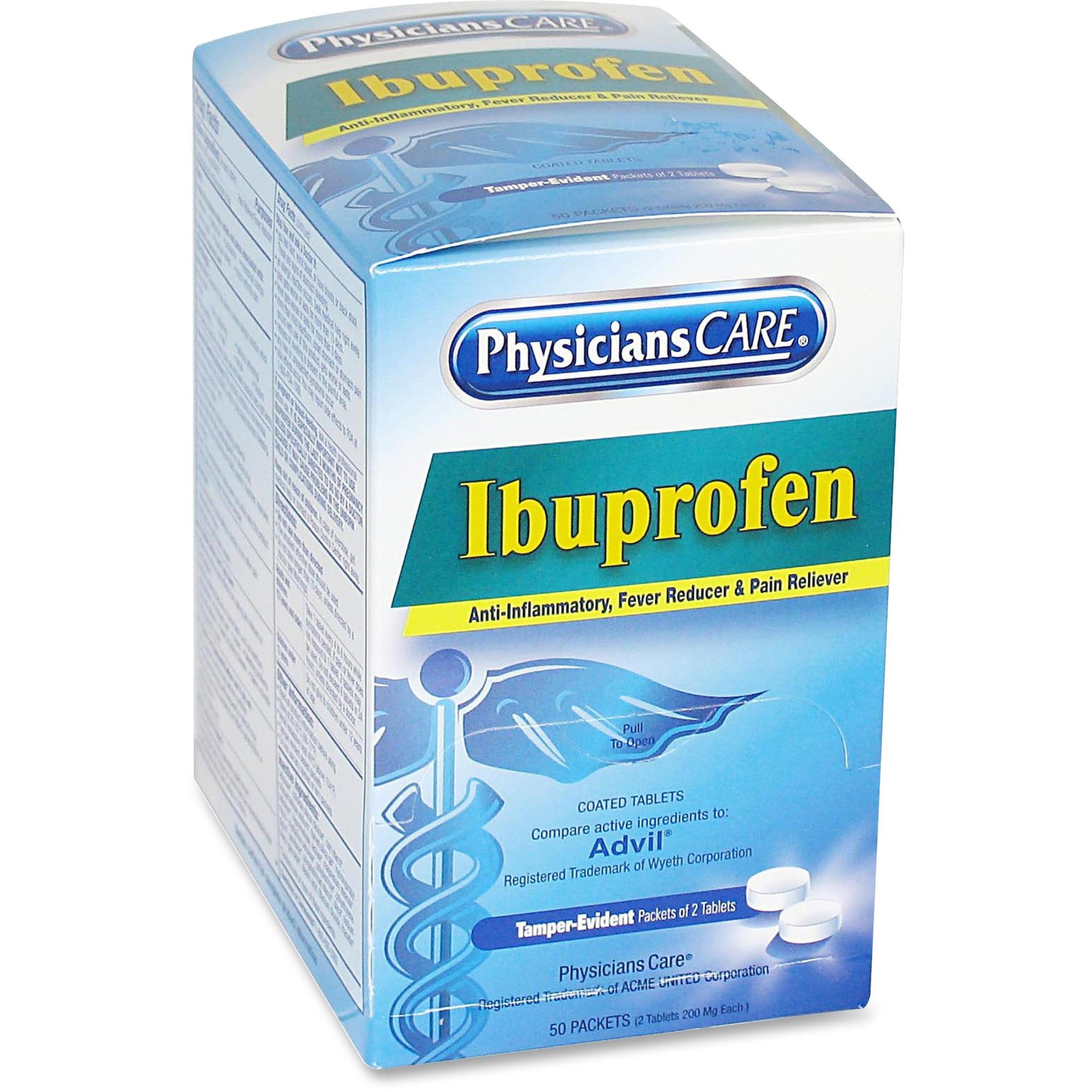 PhysiciansCare Ibuprofen Individual Dose Packets (Pack of 125)