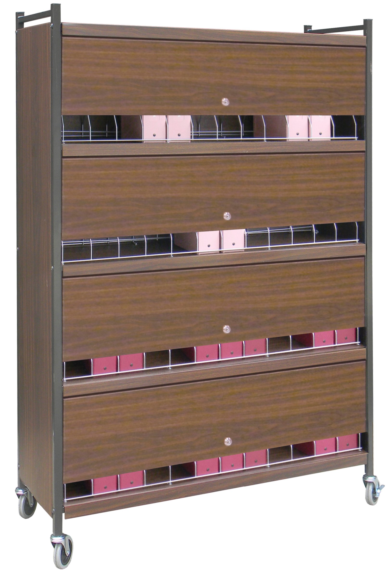 Large Vertical Privacy Chart Rack - 4 Shelves - 45 Binder Capacity ...
