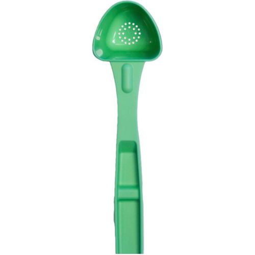 JonesZylon 4-Ounce Spoondle Copolymer Perforated Ladle Green (Case