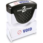 ACCUSTAMP2® Pre-Inked Shutter Stamp, Red/Blue, VOID, 1 5/8 x 1/2
