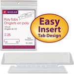 Smead Hanging File Tab/Insert, 1/3 Tab, 3 1/2 Inch, Clear Tab/White Insert, 25/Pack