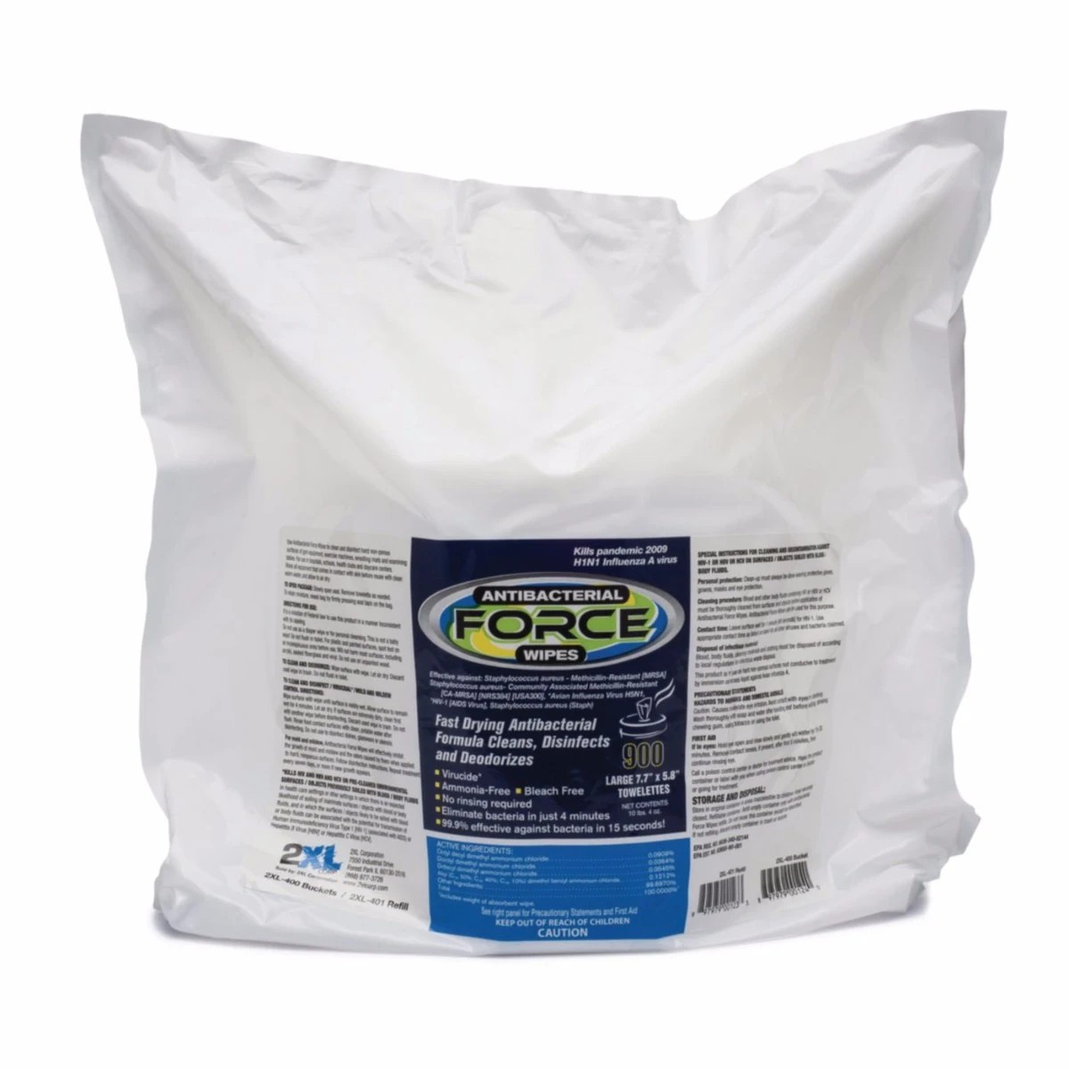 GymWipes Antibacterial FORCE Wipes, Refill