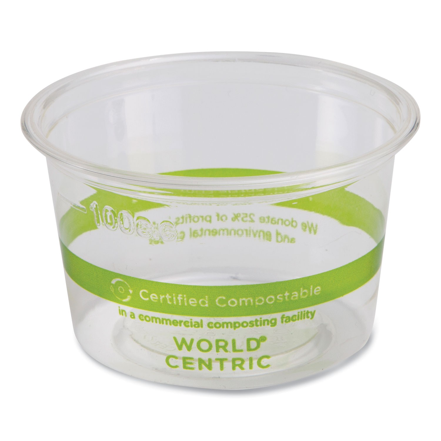 "PLA Clear Cold Cups, 4 oz, Plastic, Clear, 1,000/Carton"