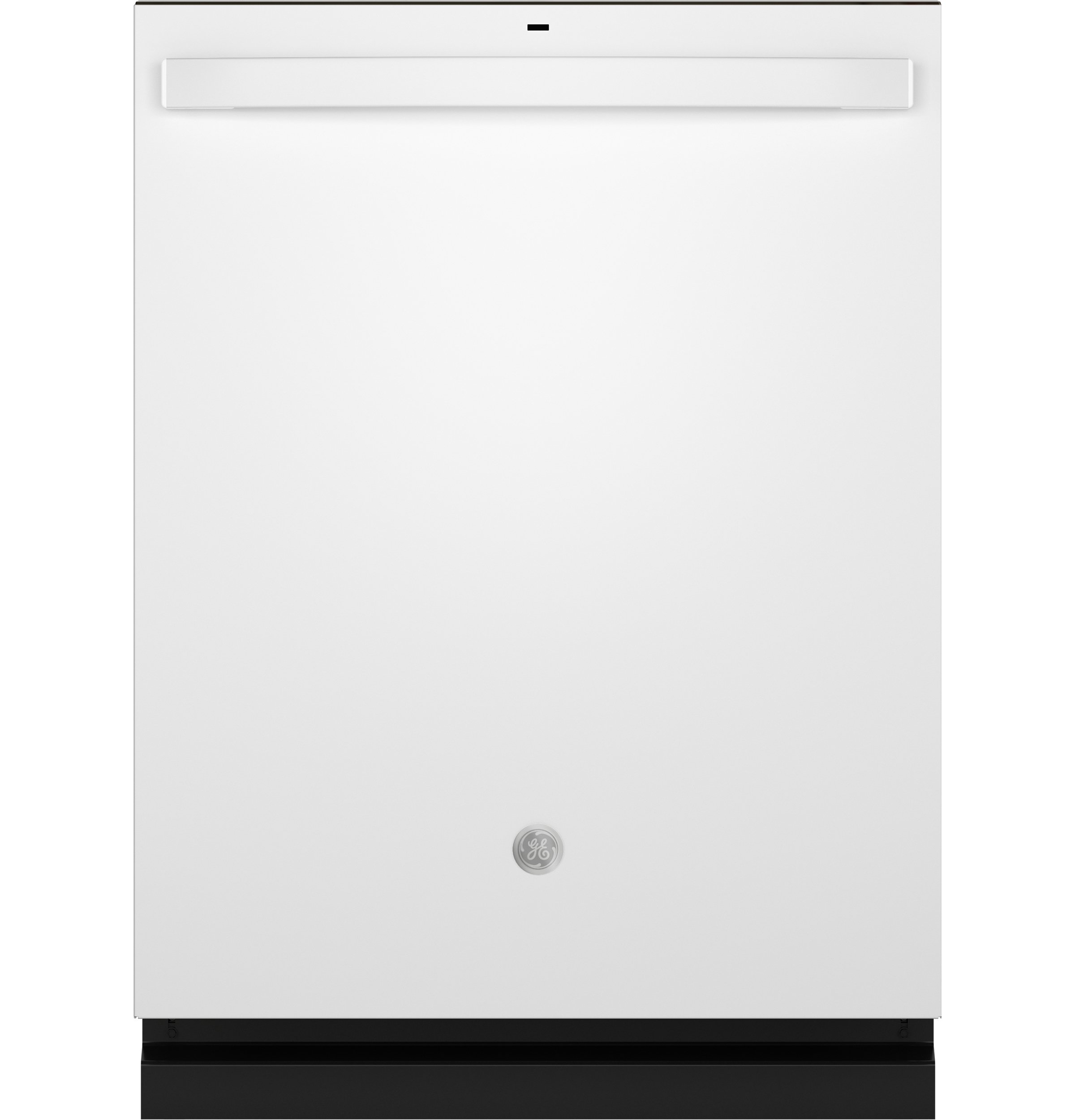 GE® Top Control with Stainless Steel Interior Dishwasher with Sanitize Cycle, White