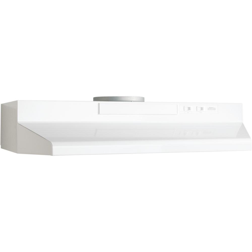 Broan 30 In. Two-Speed 4-Way Convertible Under Cabinet Range Hood - Appliance Color: Monochromatic White