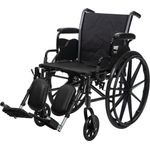 Panacea® Lightweight Wheelchair, 16-18"D, Dual Axle, 300lb Capacity - SeatWidth: 20 in ArmrestStyle: Flip Back Desk FrontRiggingStyle: Elevating Legrest