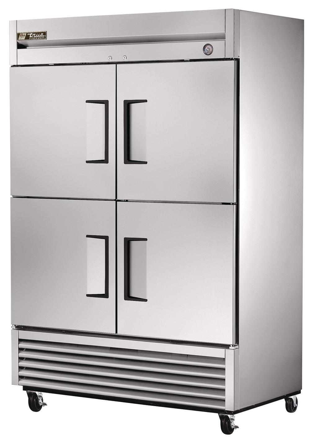 T-49F-HC Reach-In Freezer, Two Sections, 4 Half Stainless Steel Doors ...