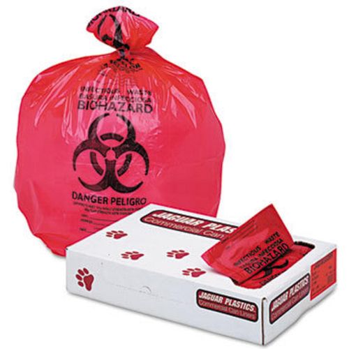 Biohazard Can Liners, 30 gal, 1.3 mil, 30 x 43, Blue, 200/Carton