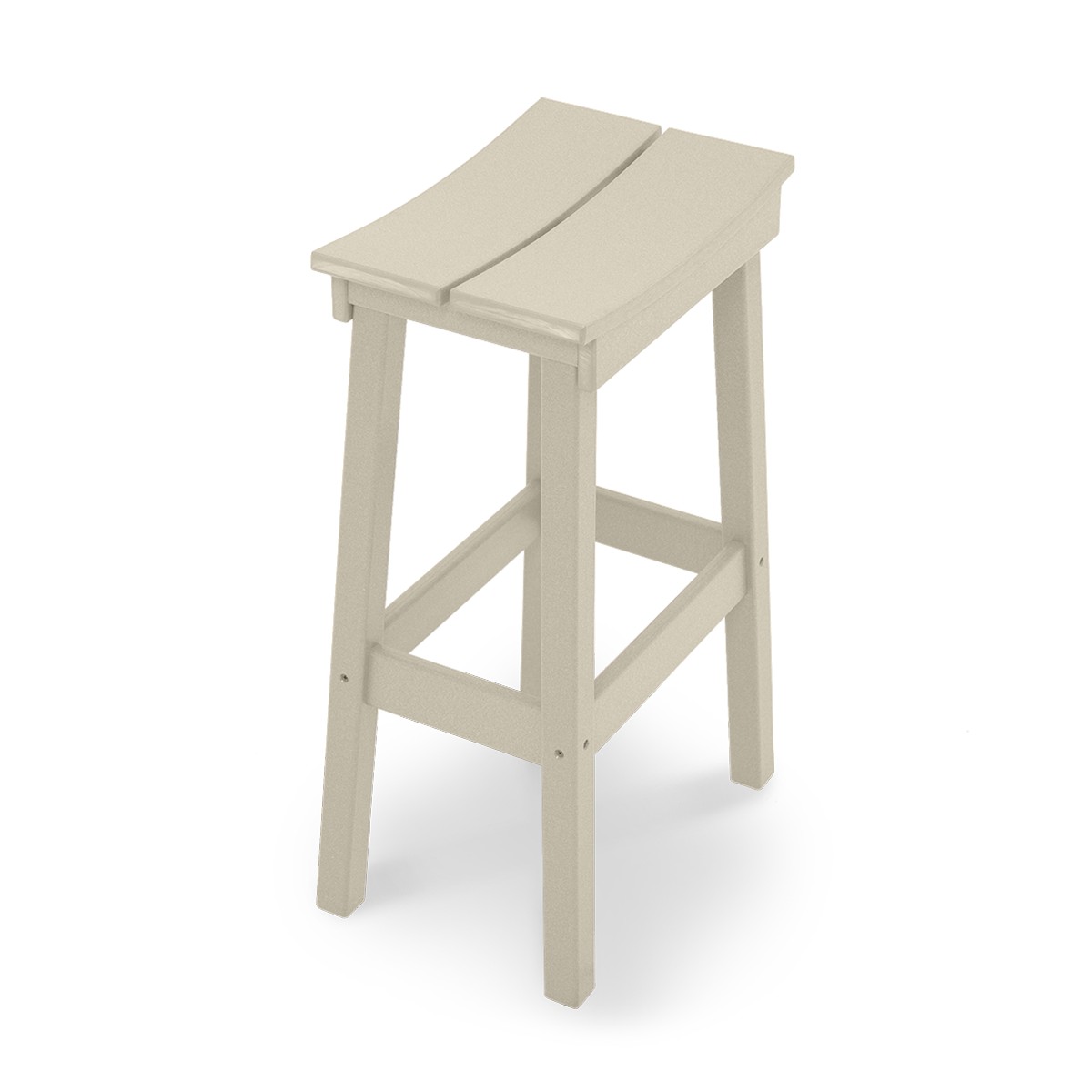 Bar-Height Stationary Saddle Stool - Frame Finish: Sandtone