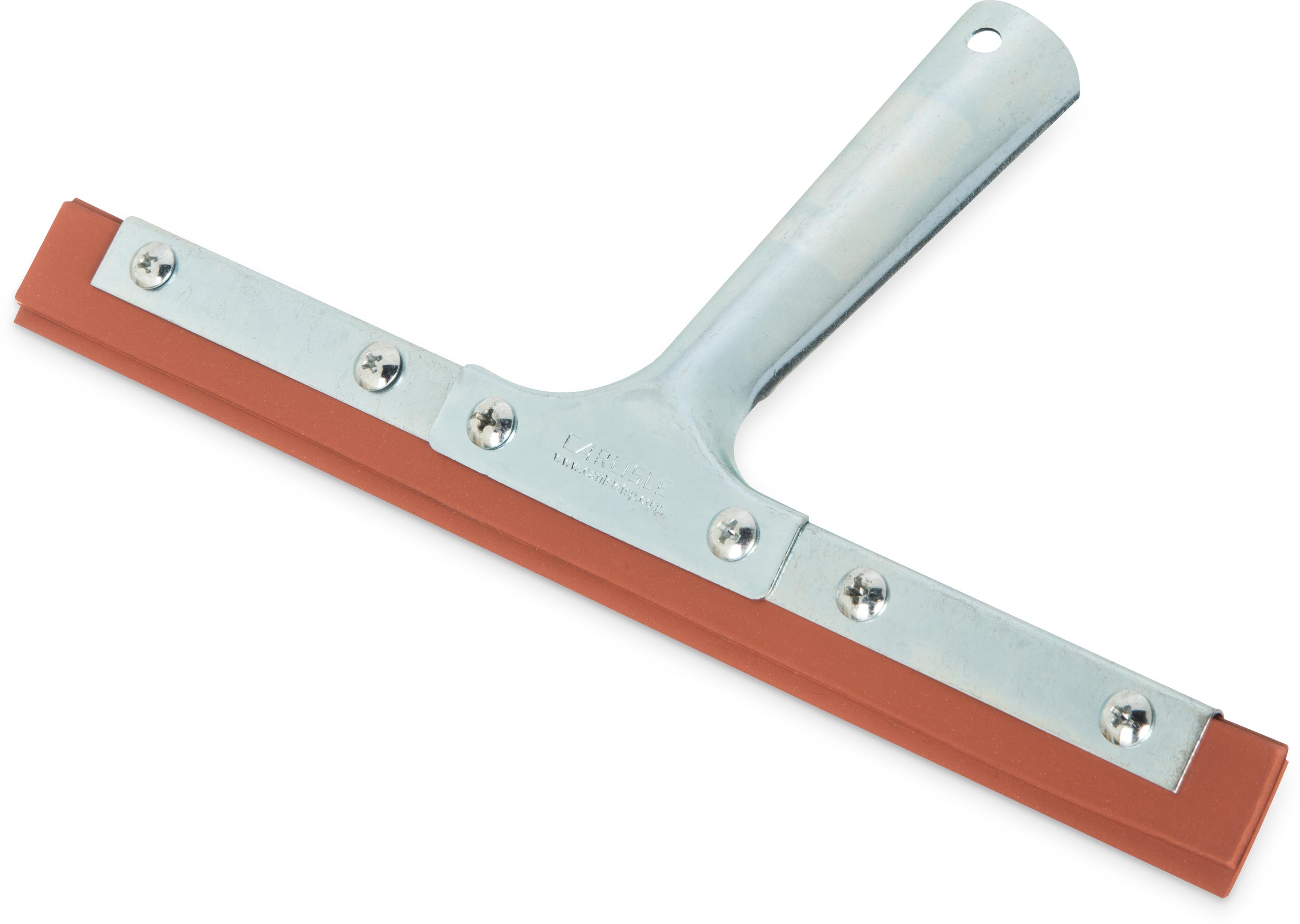 Professional Double-Blade Rubber Squeegee With Zink Plated Handle 10"