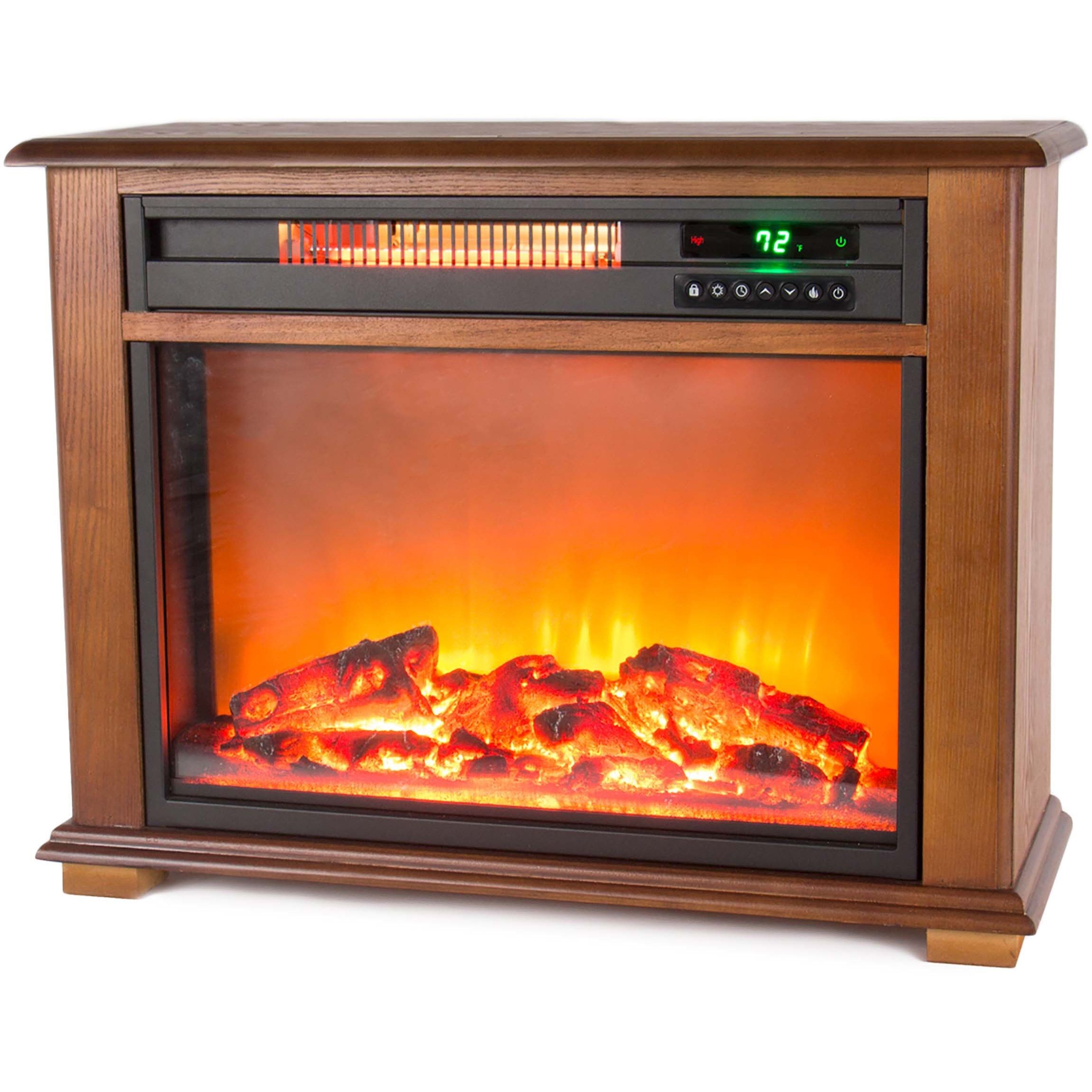 3 Quartz Infrared Fireplace Heater with Remote