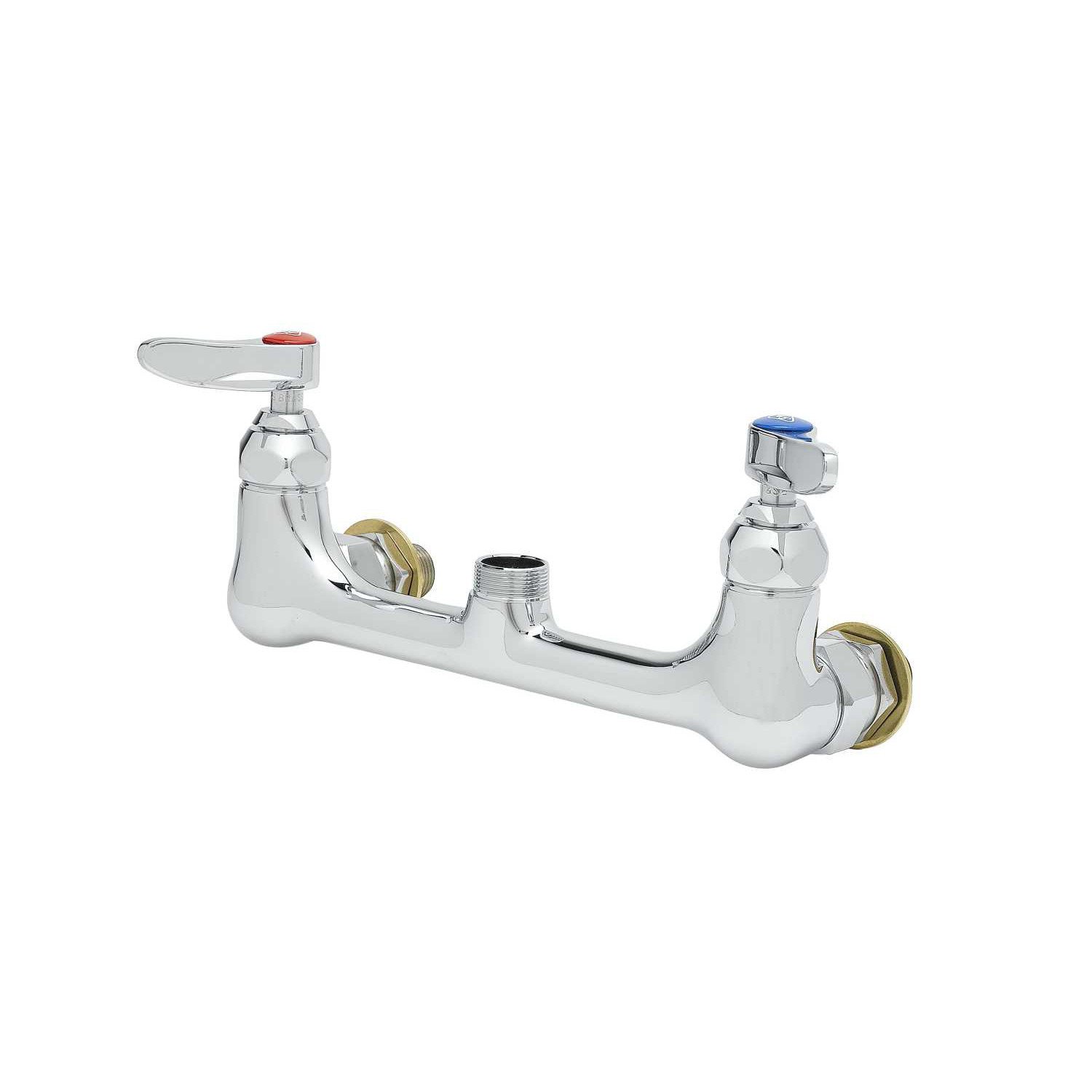 Vertical Double Rigid/Swivel Base Pantry Faucet, Wall Mount, Less ...
