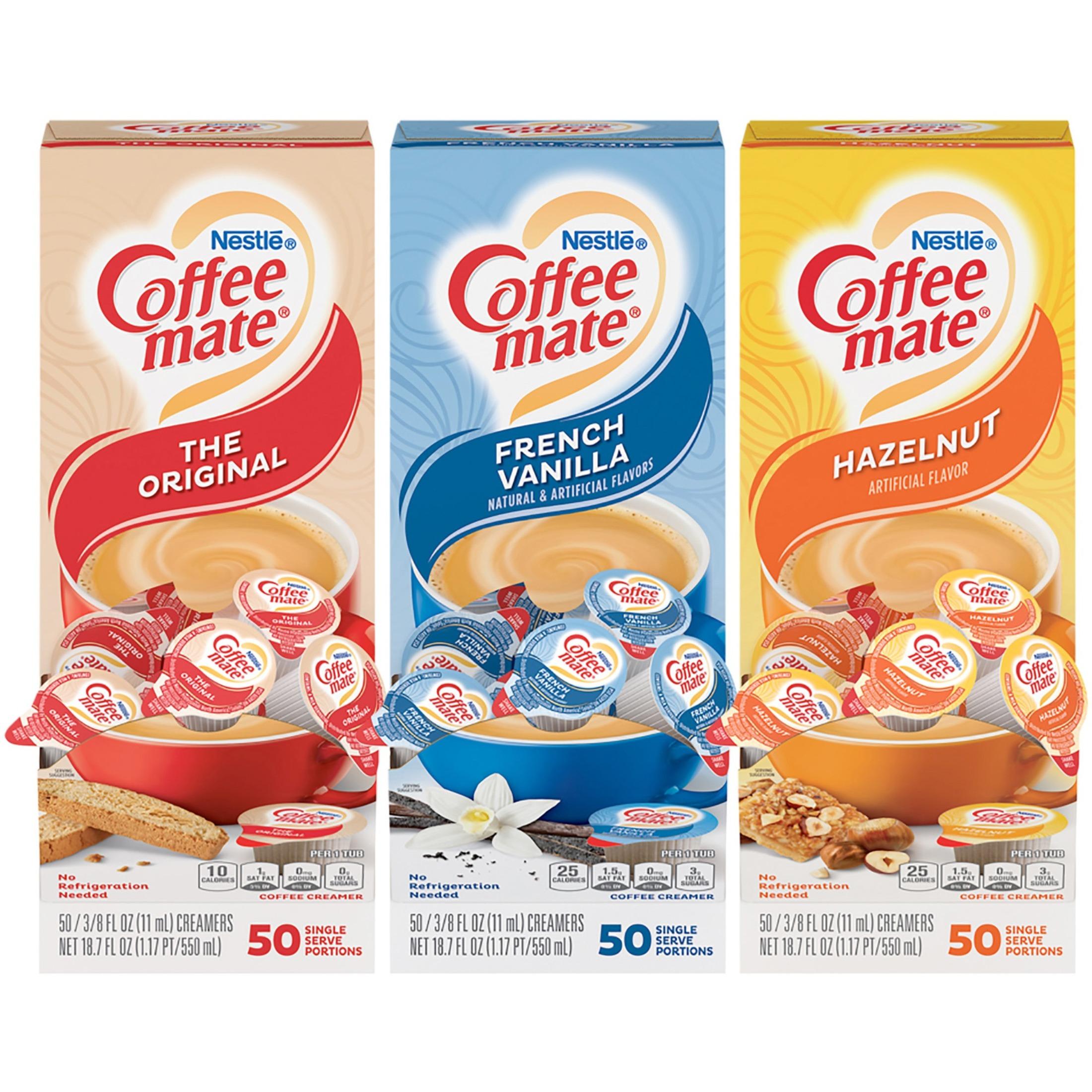 Coffee mate Flavor Variety Pack Liquid Creamer Singles, 0.38 oz (Pack of 150)