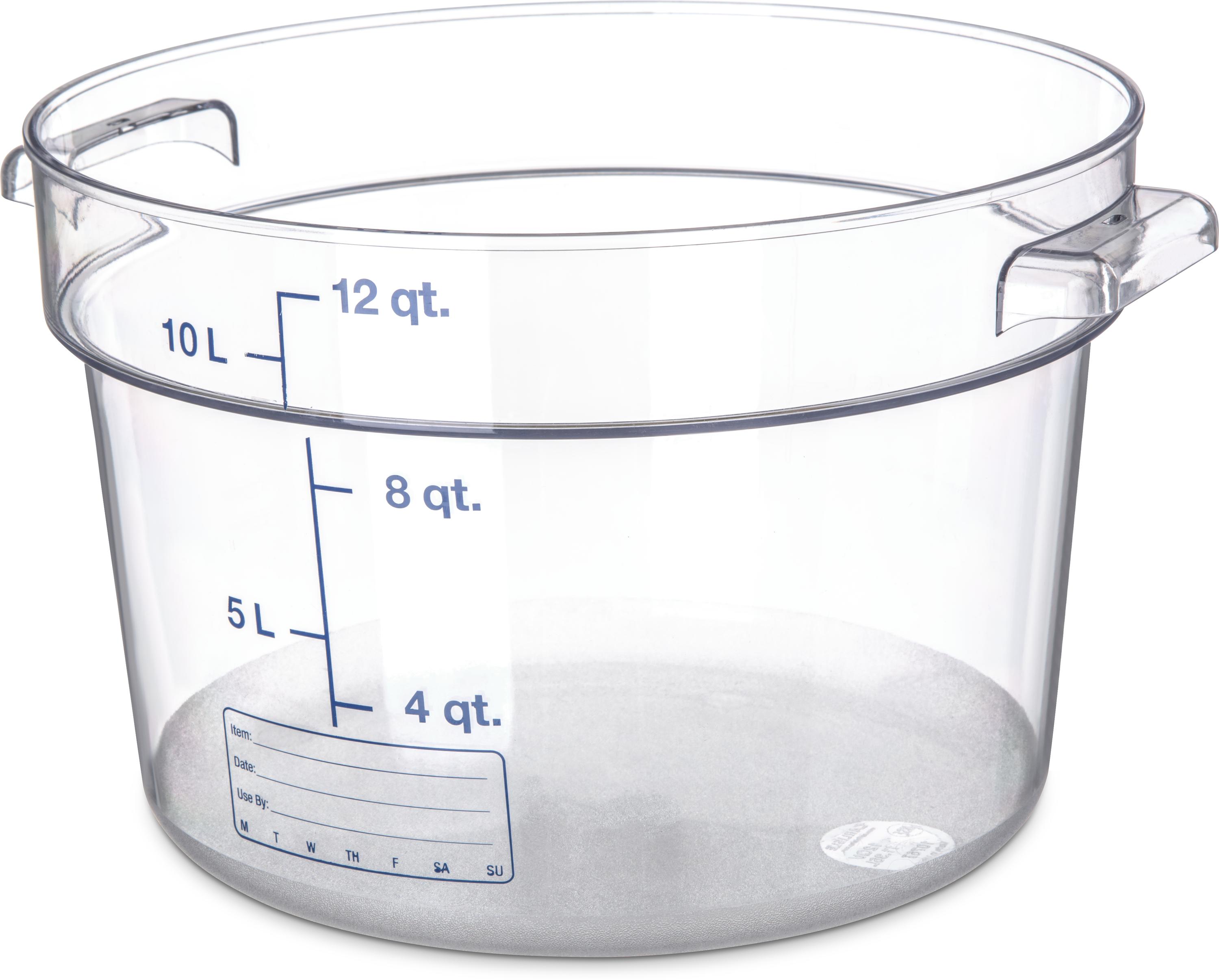 StorPlus™ Polycarbonate Round Food Storage Container 12 qt - Clear