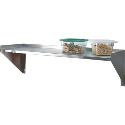 TRINITY Stainless Steel Stainless Steel Bracket Shelf 24-in L x 12-in D (2  Decorative Shelves) in the Wall Mounted Shelving department at