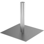 Maxwell Thomas® Reedsburg Table Base for 42", 48", 36" Square-to-Round and 42" Square-to-Round Tabletops - Base Finish: Brushed Stainless Steel, Metal Pre-Assembled Bases (Pack of 2)
