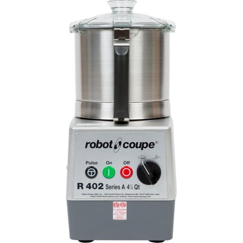 Enrich Mechanics Arashigaoka Robot Coupe R402 Combination Food Processor, 4.5 L Stainless Steel Bowl  with Vegetable Prep Attachment, 600 - 1800 rpm, 2HP, 120V, 1ph (22G91) |  Direct Supply