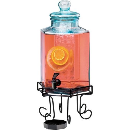 Glass Beverage Dispenser with Ice Chamber, No Base, 2 Gallon (32Y86)