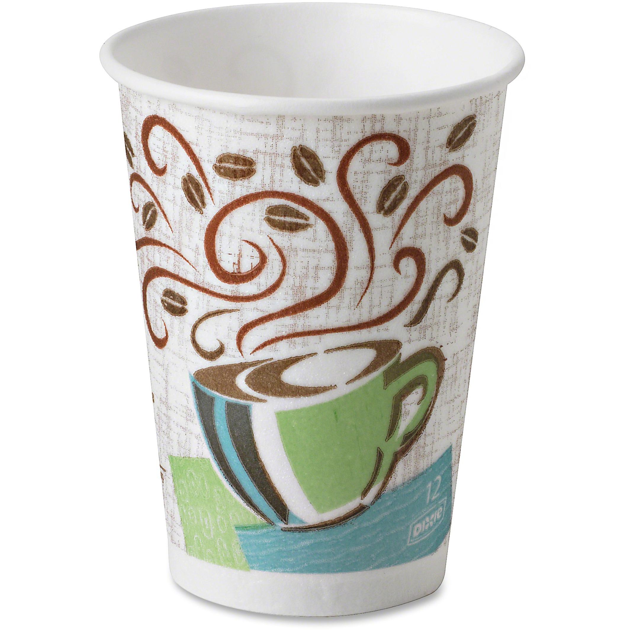 Dixie PerfecTouch Insulated Paper Hot Coffee Cups, 12 oz, (Pack of 160)
