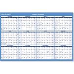 Horizontal Erasable Wall Planner, 36 x 24, Red - 2019, Blue/White - 2018-2019