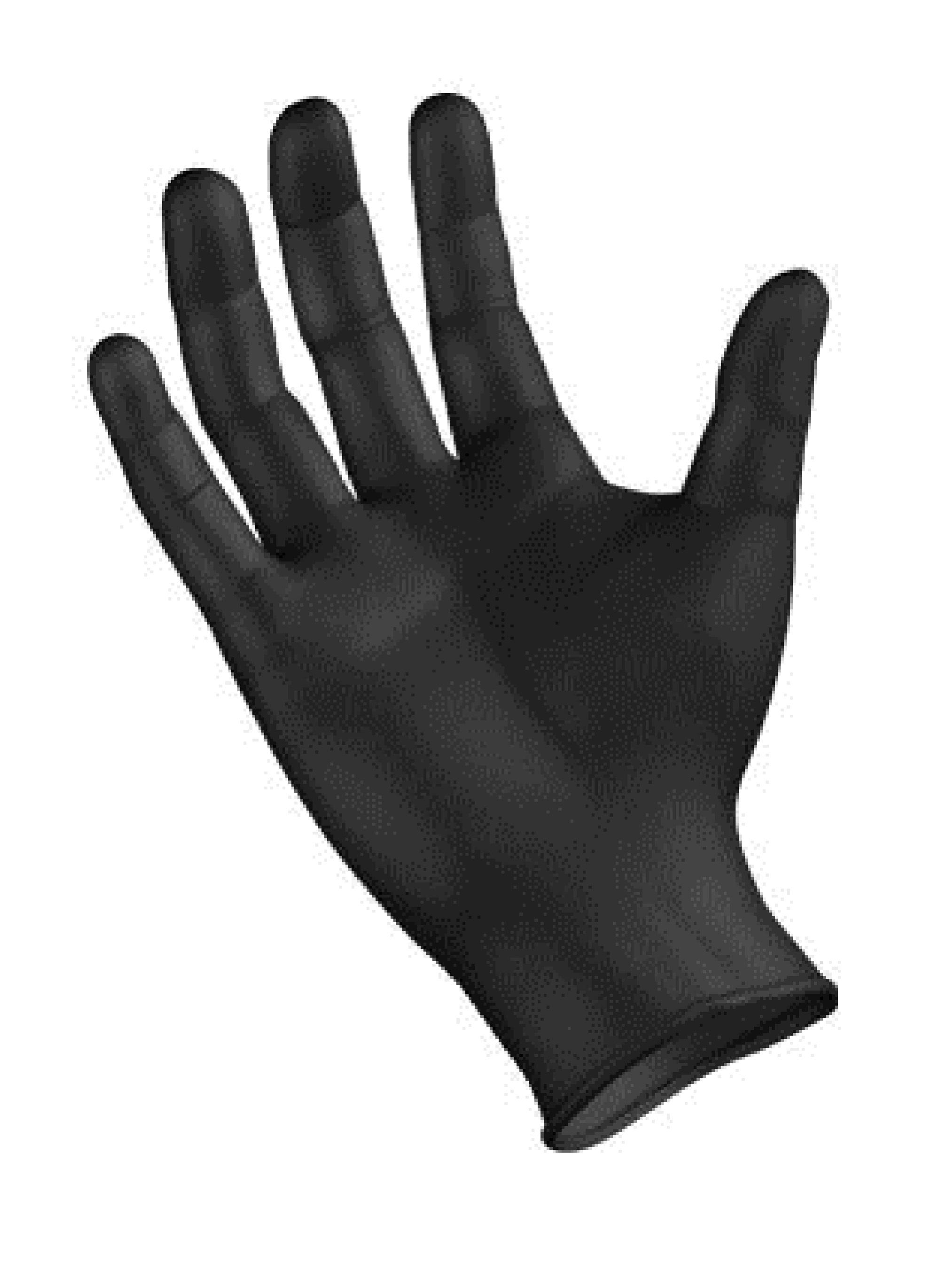 Semperforce Black Nitrile Glove, 5Mil, Powder Free, Textured Fingertips, Beaded Cuff, 100/Box, 10 Box/Case, Size XL