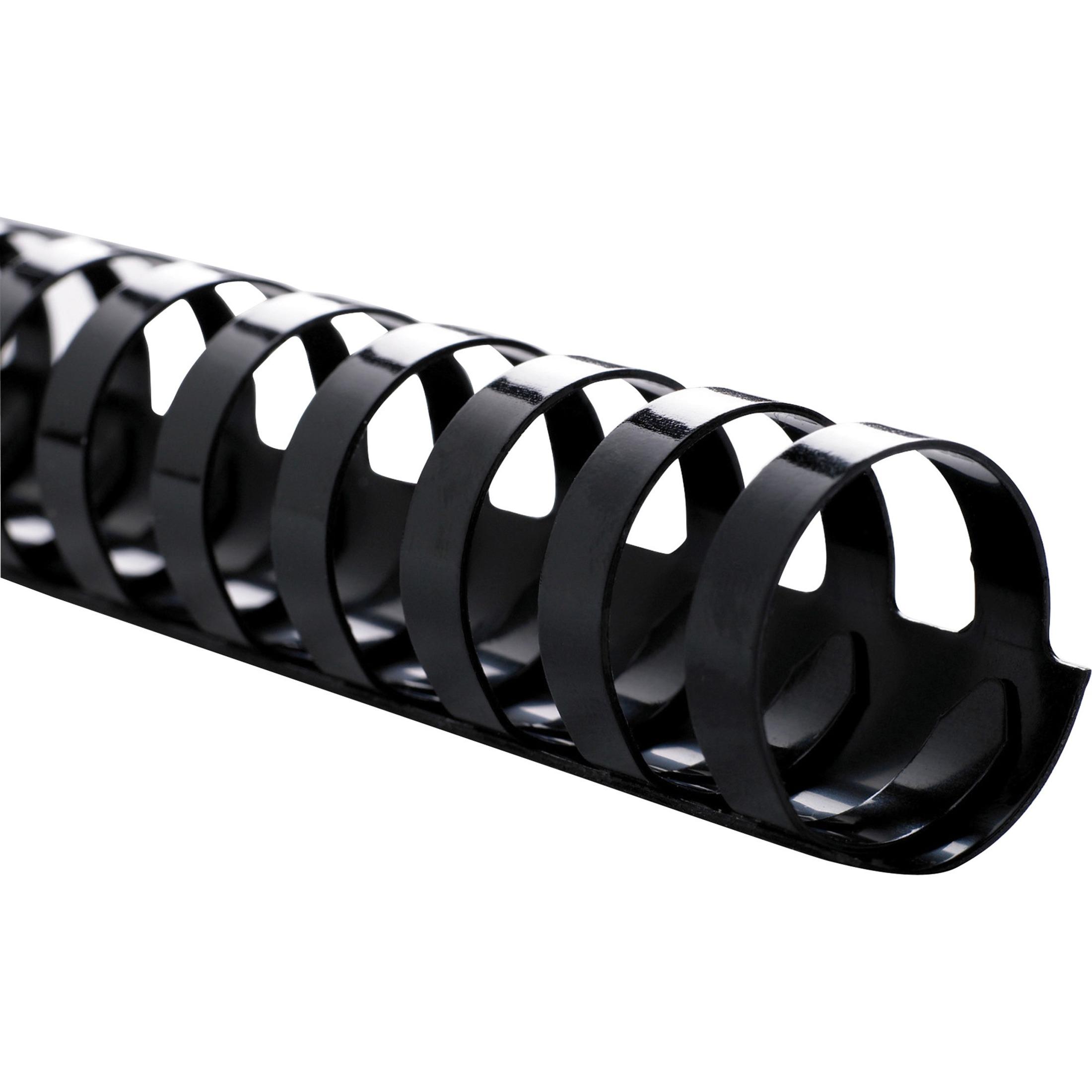 Plastic Binding Spines,3/4",150 Sheet Capacity,100/BX,BK