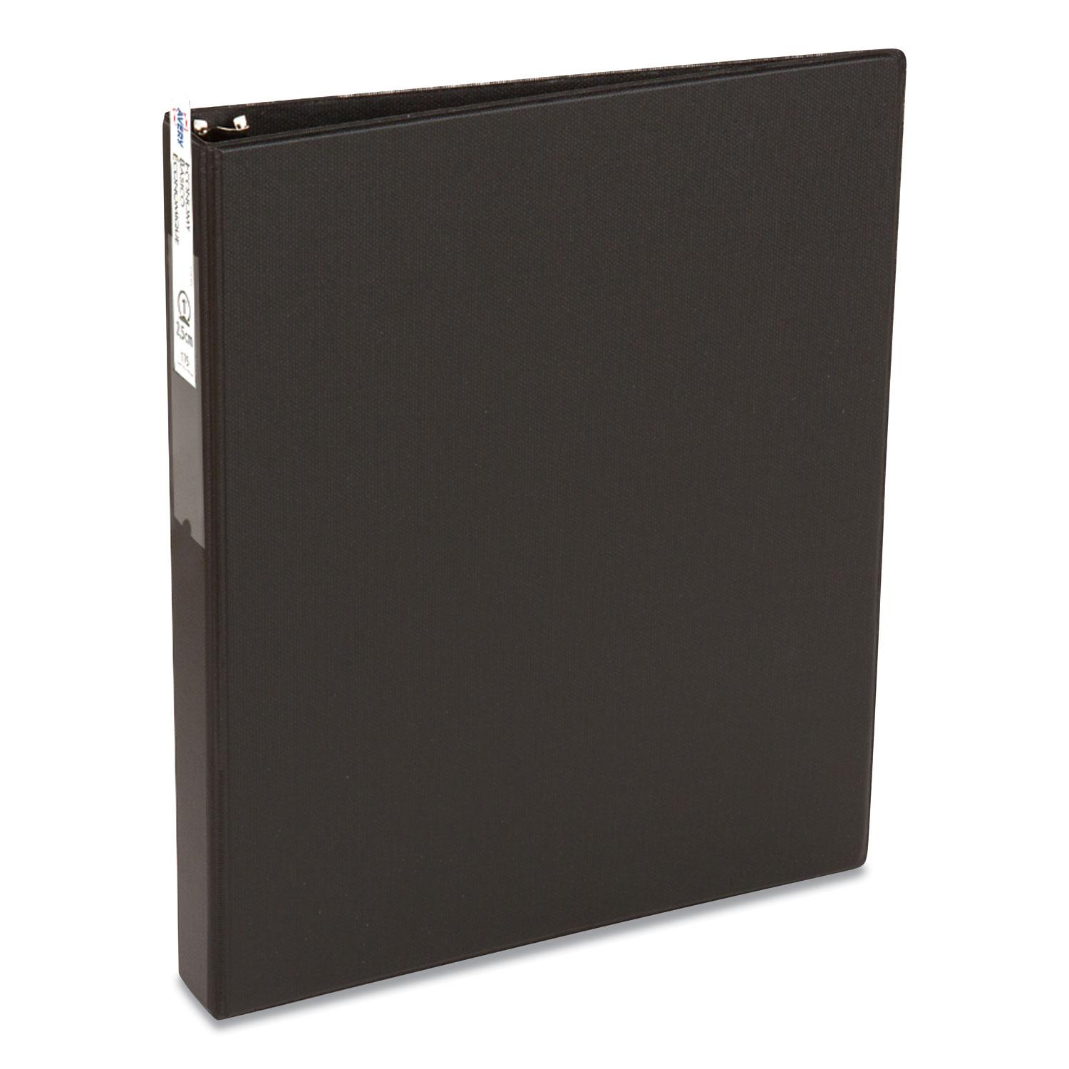 Avery® Economy Non-View Binder with Round Rings, 11 x 8 1/2, 1" Capacity, Black