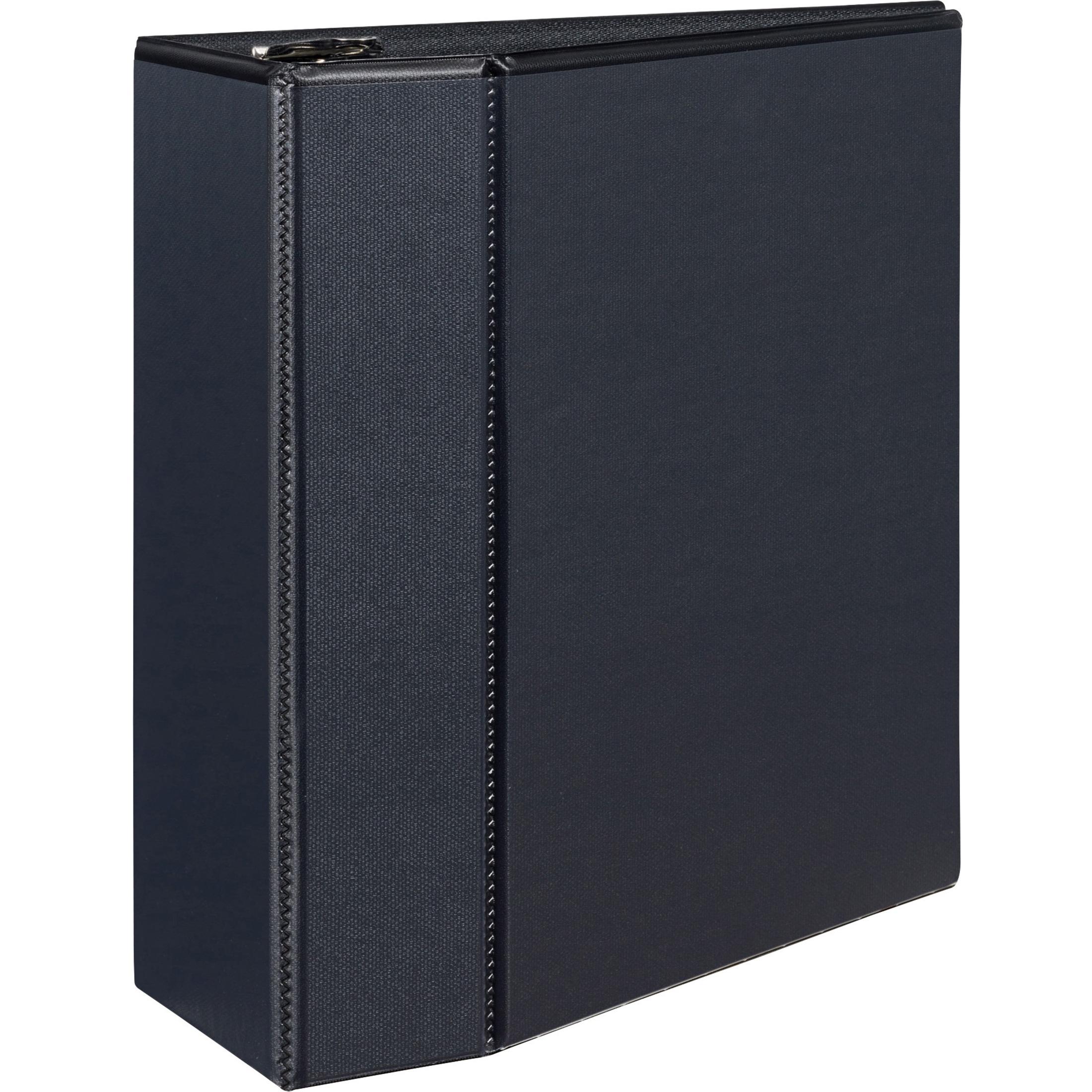 Slant-Ring View Binder, 5" Capacity, 8-1/2"x11", Black