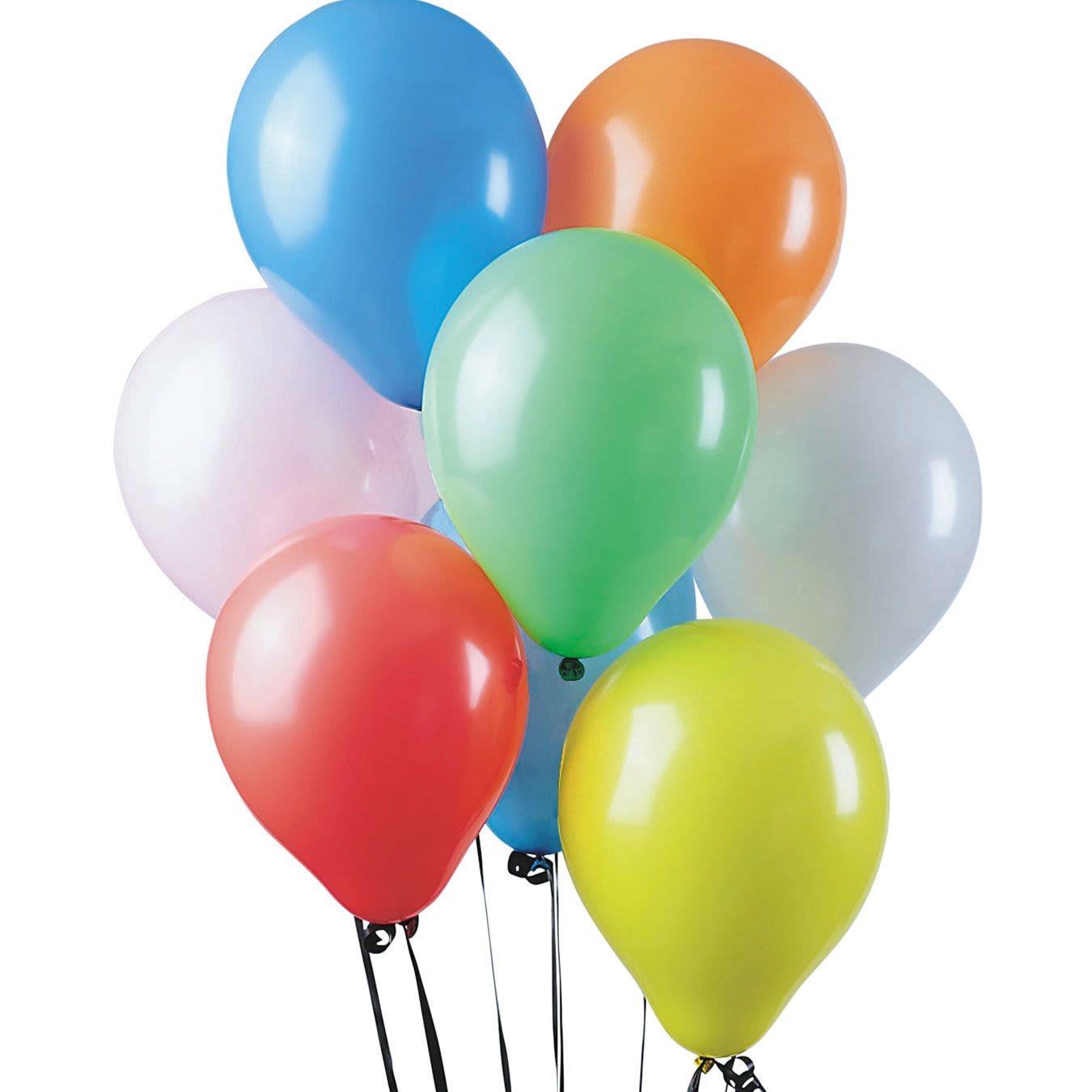 Assorted Color Balloons 9" (Pack of 100)